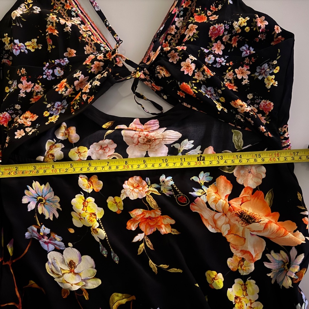 Camilla 'Secret History' Cut-Out Floral Silk Mini-Dress, Multi - Picture 6 of 10